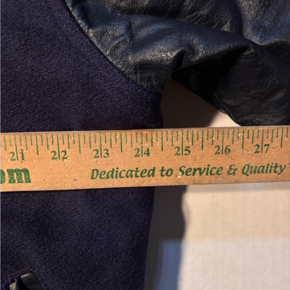 Vtg Grubbin Martell Cognac Liquor 90’s Wool Leather Sleeve Varsity Letterman USA - Picture 5 of 9